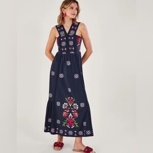 Monsoon embroidered sundress.  Size 8. Worn once or twice to summer weddings.